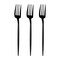 Solid Black Moderno Disposable Plastic Dinner Forks (480 Forks)